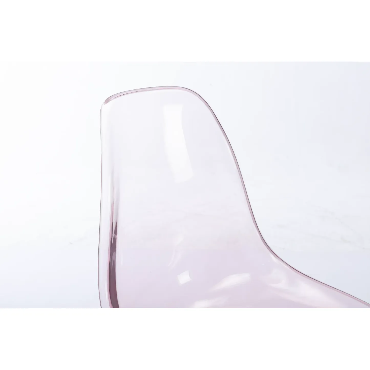 Clear Acrylic Rolling Chair, Modern Small Cute Armless Vanity Rolling Plastic Chair