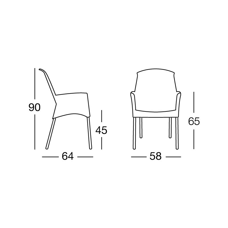 Chair with Armrests Super Fireproof Light Gray