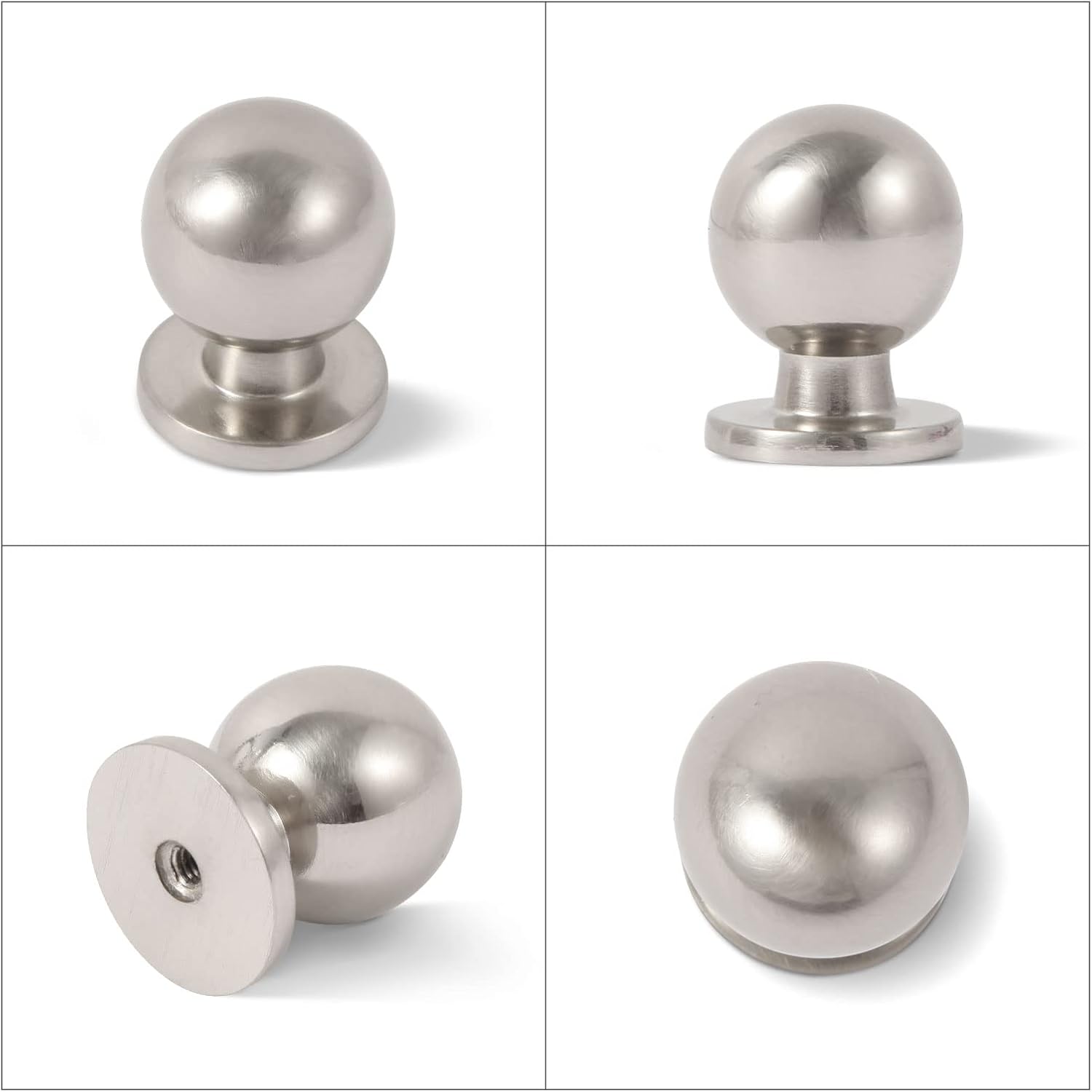 10 Pack 1 Inch (25mm) Diameter Round Solid Vintage Antique Brass Finish Kitchen Cabinet Knobs