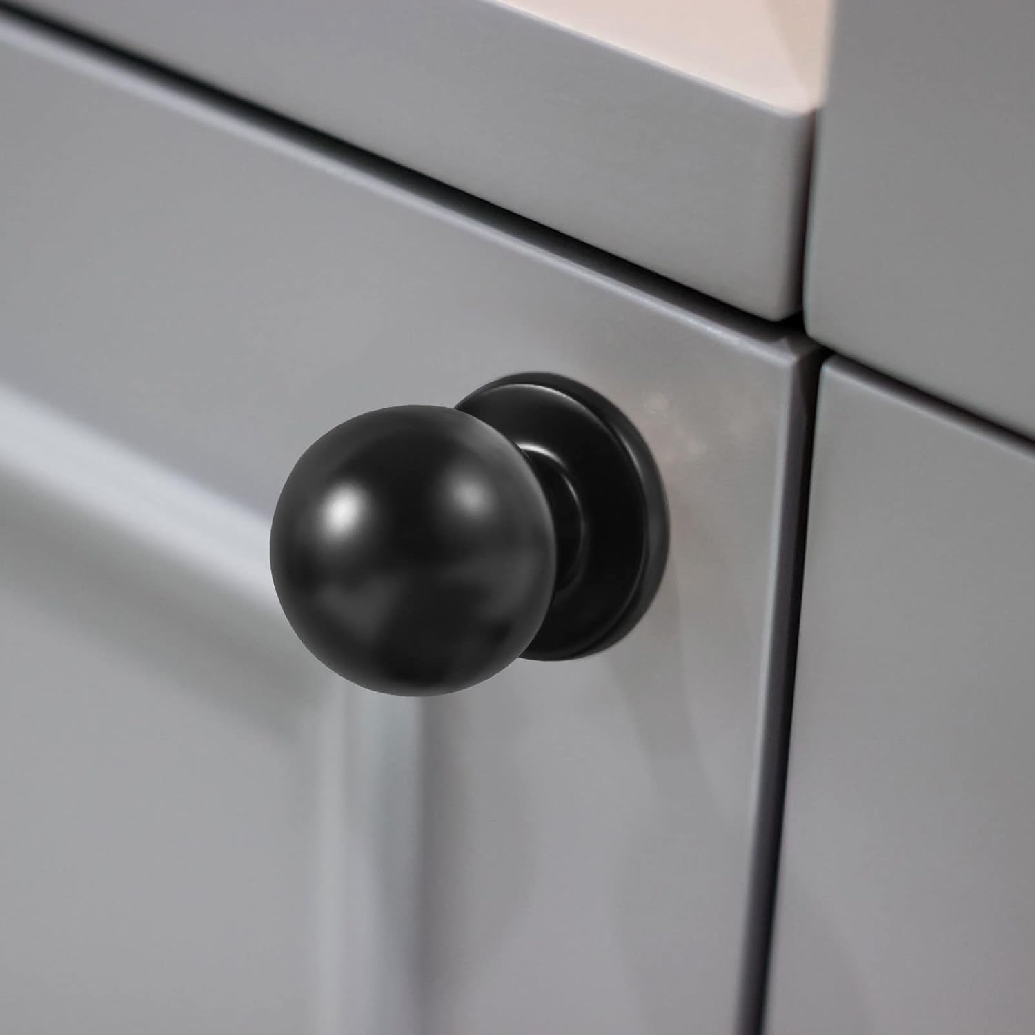 25 Pack 1 Inch (25mm) Kitchen Cabinet Knobs Dresser Knobs Matte Black Solid Knobs Drawer Pulls Door Knobs Dresser Drawer Handles Knobs for Dresser Drawers