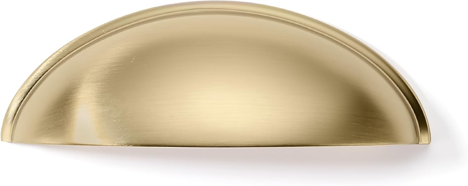 10 Pack 3" Drawer Pulls Champagne Bronze Cabinet Cup Pulls Kitchen Hardware Cabinet Handles Drawer Handles Knobs 3 inch Hole Center