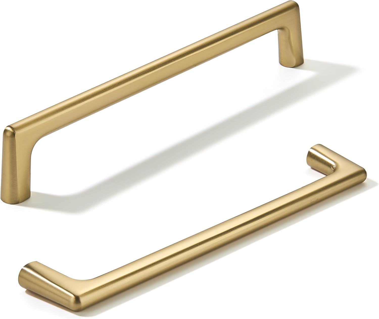 10 Pack Antique Champagne Bronze Cabinet Pulls 5 Inch(128mm) Hole Centers Satin Brass Cabinet Pulls Kitchen Cabinet Hardware for Cupboard Drawer Handles Dresser Pulls