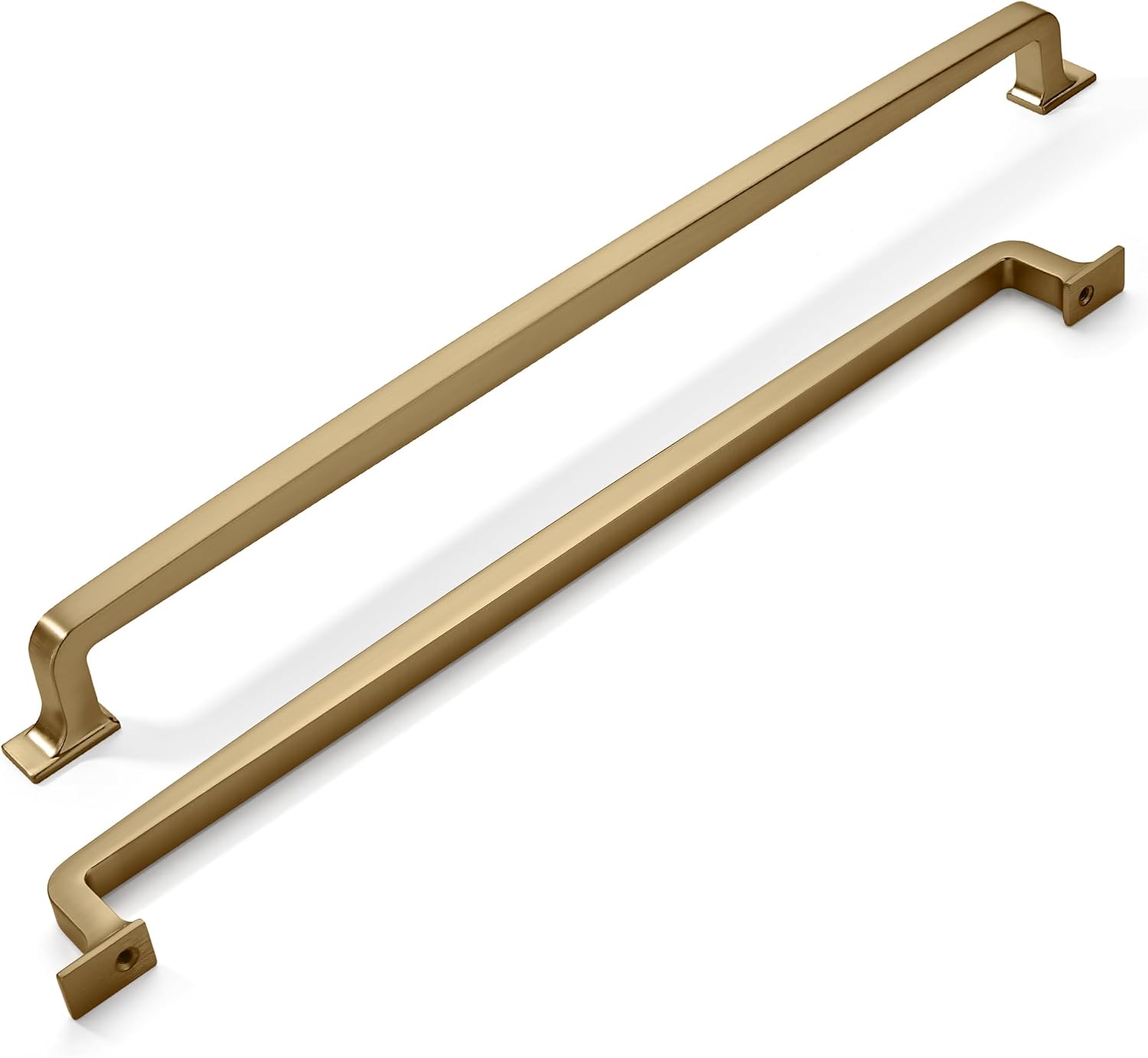 Appliance Handle Pull | Brushed Satin Brass | 18 in (457 mm) Center-to-Center Drawer Pull | 3 Pack| Kitchen and Bathroom Cabinet Hardware | Furniture Hardware