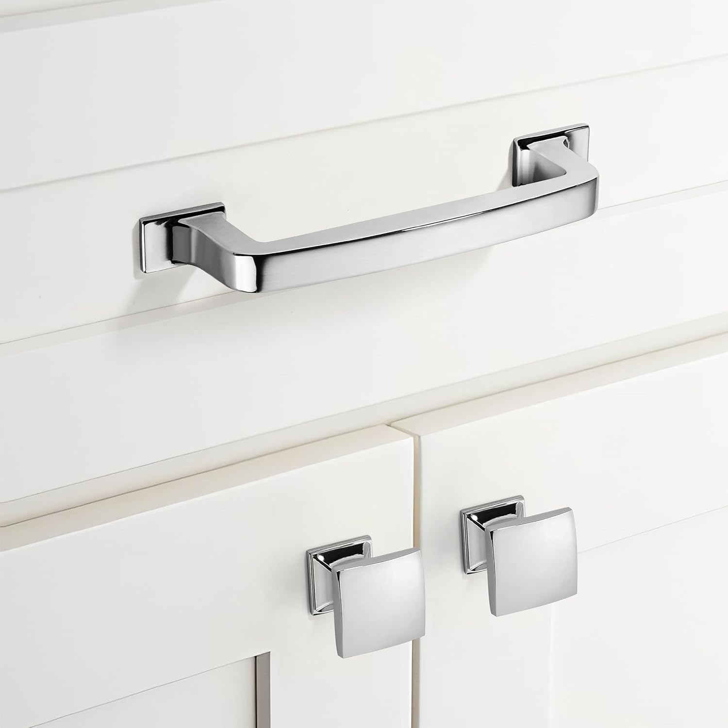 6 Pack 5 Inch Kitchen Cabinet Handles Polished Chrome Cabinet Pulls Drawer Pulls Kitchen Cabinet Hardware Kitchen Handles for Cabinets Cupboard Handles Drawer Handles