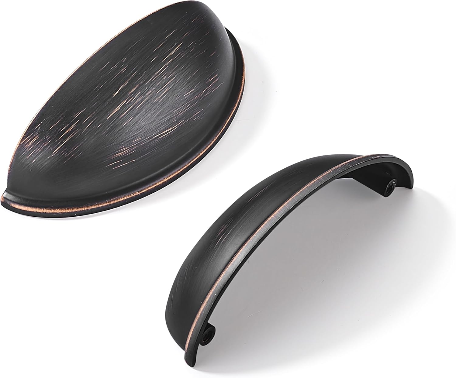 10 Pack 3" Drawer Pulls Oil Rubbed Bronze Cabinet Cup Pulls Kitchen Hardware Cabinet Handles Drawer Handles Knobs 3 inch Hole Center