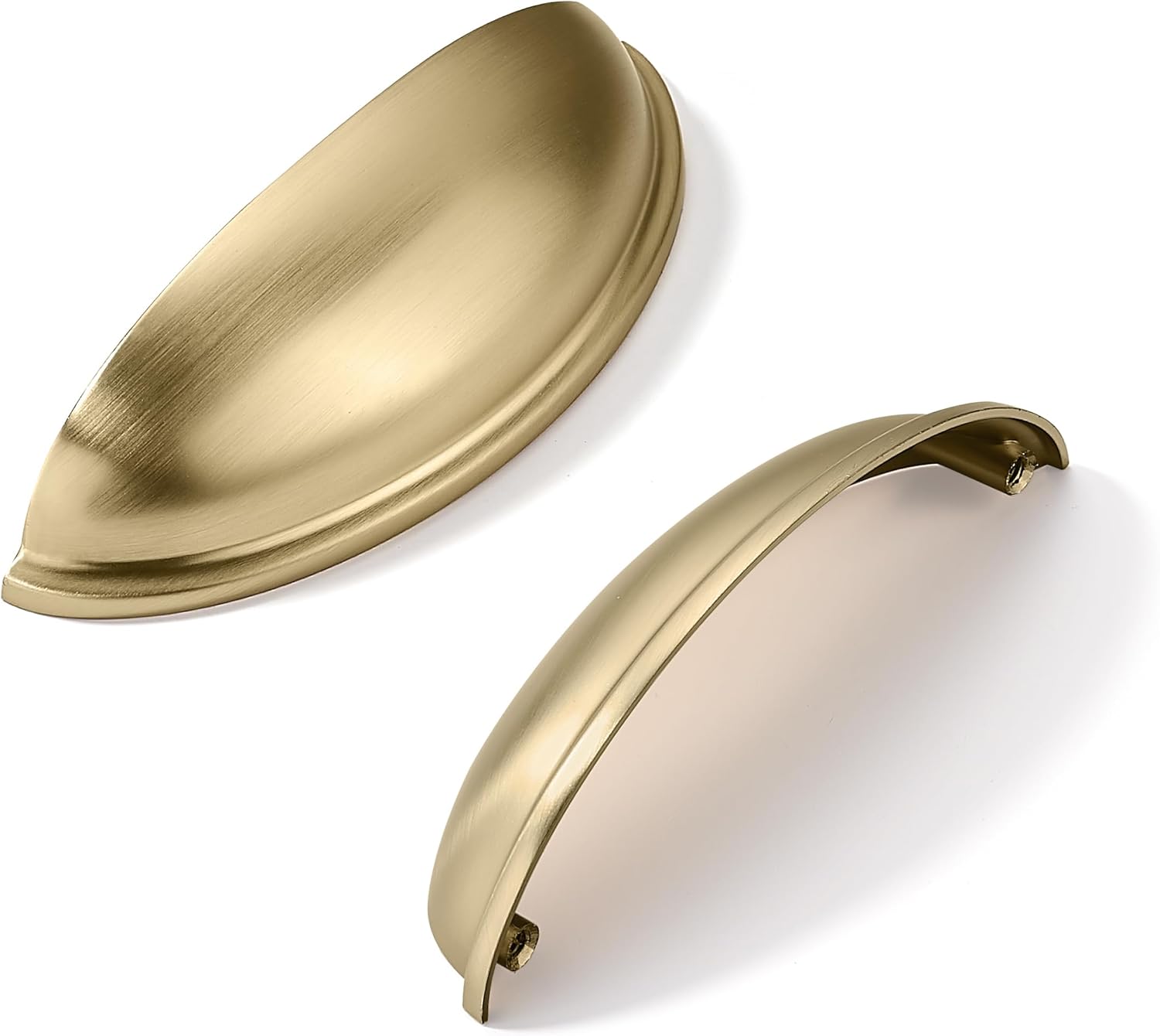 10 Pack 3" Drawer Pulls Champagne Bronze Cabinet Cup Pulls Kitchen Hardware Cabinet Handles Drawer Handles Knobs 3 inch Hole Center