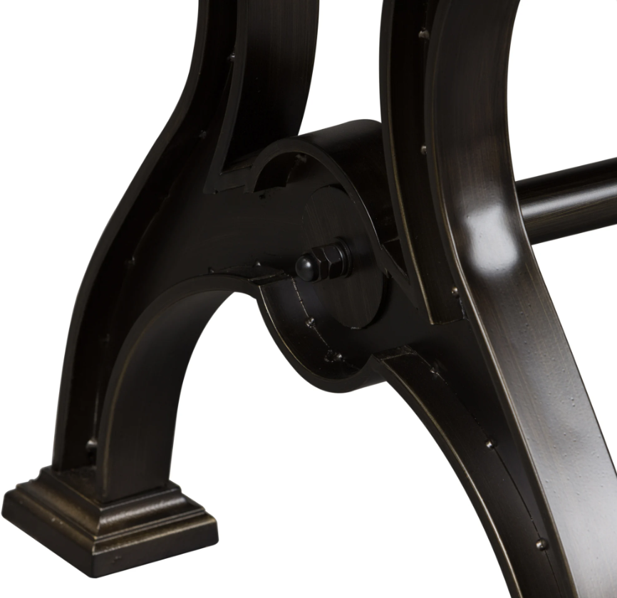 Brown 2pc Writing Desk And Credenza Set