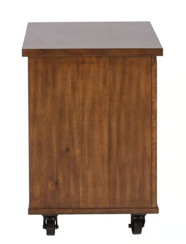 Brown 2pc Writing Desk And Credenza Set