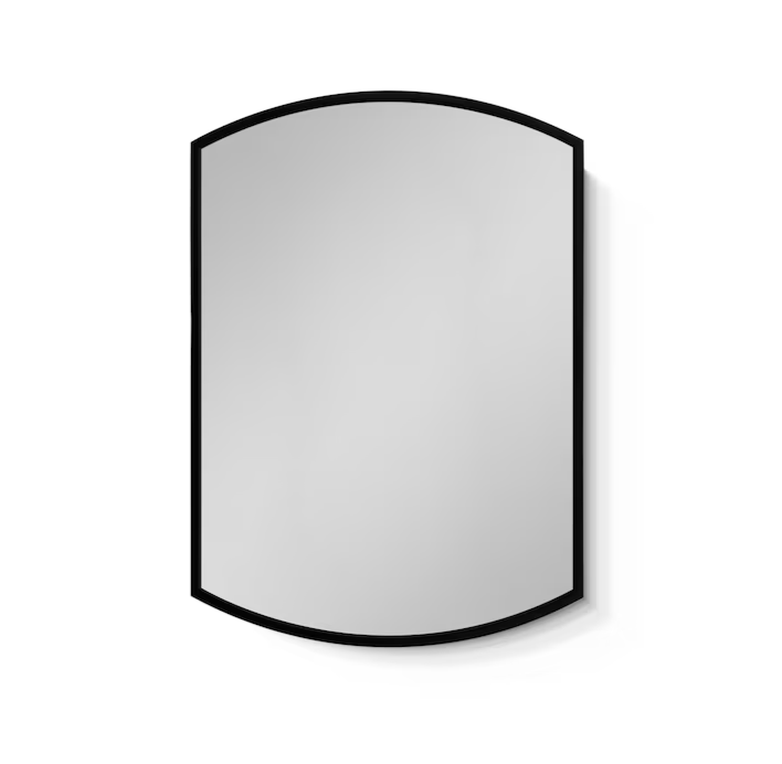 Medicine cabinet 22-in x 31-in Surface/Recessed Mount Black Mirrored Soft Close Medicine Cabinet