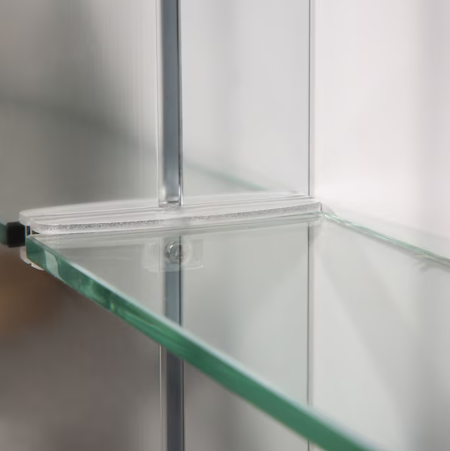 Medicine Cabinet 36-in x 26-in Surface/Recessed Mount Sliver Mirrored Soft Close Medicine Cabinet