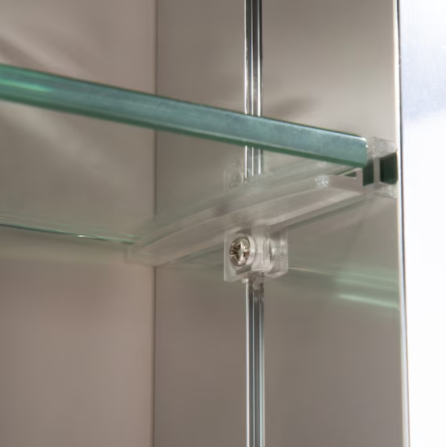 Medicine Cabinet 36-in x 26-in Surface/Recessed Mount Sliver Mirrored Soft Close Medicine Cabinet