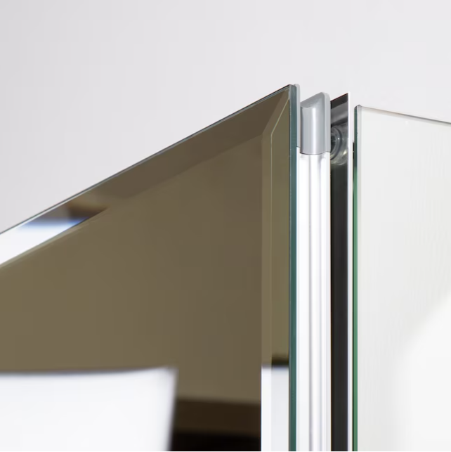 30-in x 26-in Surface/Recessed Mount Silver Mirrored Soft Close Medicine Cabinet