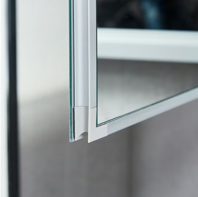 Bathroom Medicine Cabinets 15-in x 24-in Surface/Recessed Mount Silver Mirrored Soft Close Medicine Cabinet