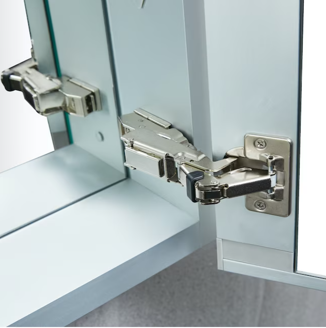 Bathroom Medicine Cabinets 15-in x 24-in Surface/Recessed Mount Silver Mirrored Soft Close Medicine Cabinet