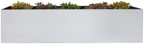 Box Planter - 36" X 9" X 9" - Brushed Metal