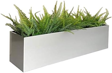 Box Planter - 36" X 9" X 9" - Brushed Metal