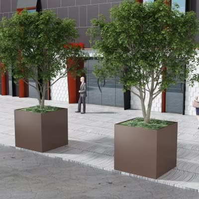 Outdoor Stainless Steel Tree Pot Flower Box Flower Trough Flower Stand