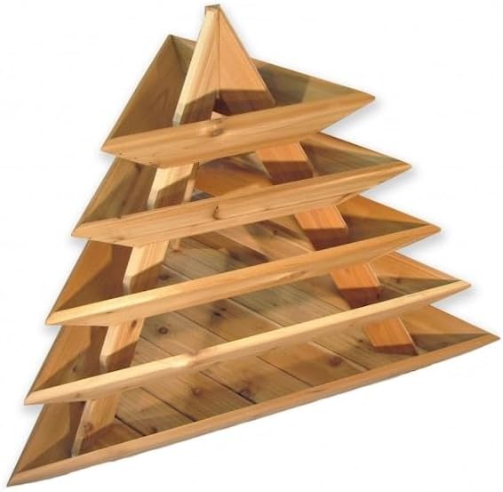 Plant Pyramid Cedar Planter 5-Level Raised Bed