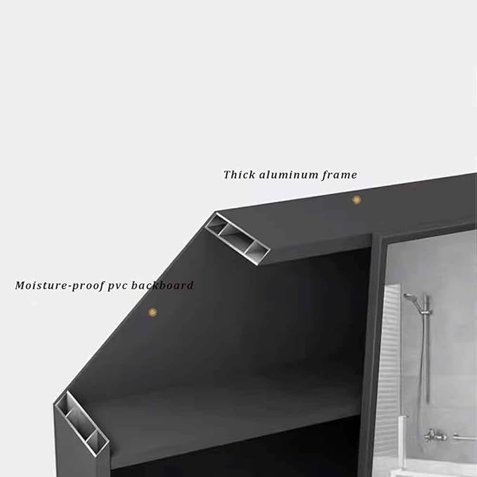 Smart Wall Cabinet with Lights 80cm Medicine Cabinet with Anti-Fog Mirror Mirror Cabinet