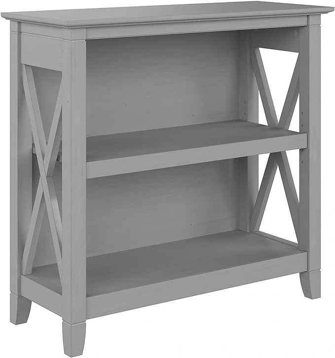 2-Shelf 30-inch H Small Bookcase, Cape Cod Gray