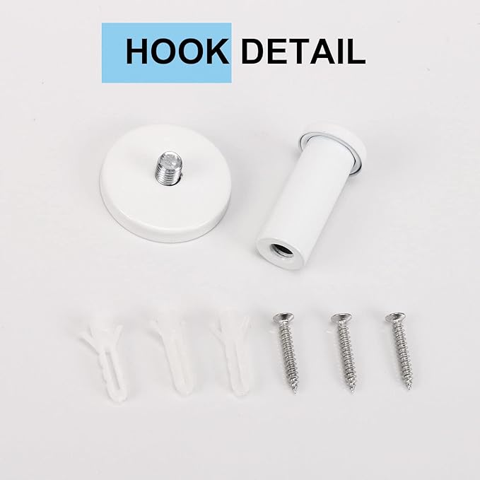 Bath Towel Hooks, 6 Pack Round Coat Hooks, Sturdy Wall Mounted Robe Hook, SUS 304 Stainless Steel Heavy Duty Clothes Hanger, Wall Towel Hooks for Bathroom Bedroom Kitchen (2 in, White)