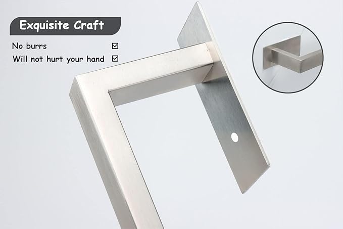 Bathroom Towel Bar Self Adhesive, No Drilling Towel Rack Easy to Install, Hand Towel Holder Made of Premium Stainless Steel Sticky on Hand Towel Hanger for Kitchen, Toilet.(18IN, Brushed)