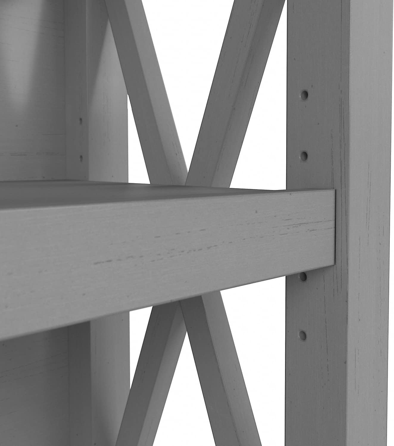 2-Shelf 30-inch H Small Bookcase, Cape Cod Gray