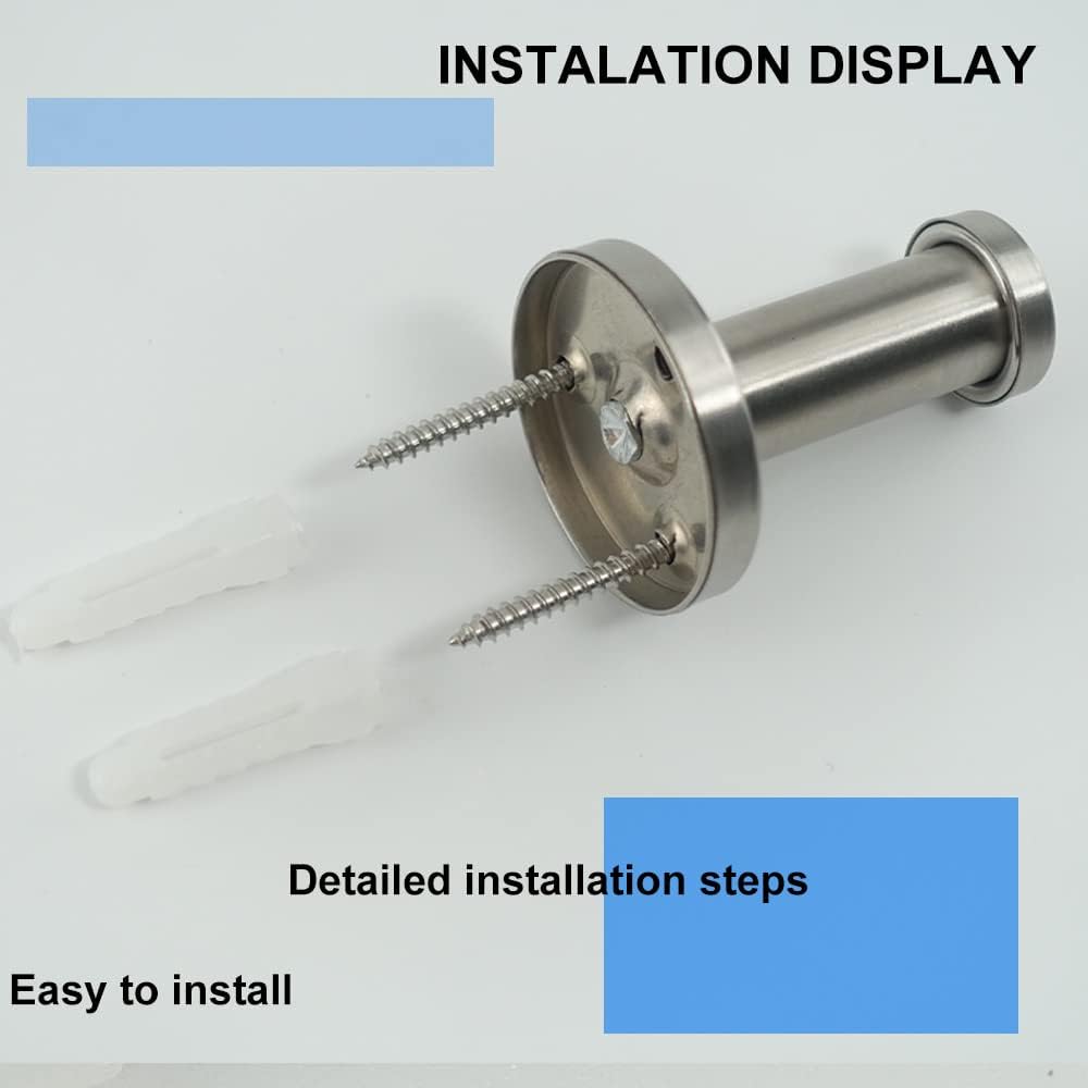 Bathroom Towel Hooks, 6 Pack Round Coat Hooks, Sturdy Wall Mounted Robe Hook, SUS 304 Stainless Steel Heavy Duty Clothes Hanger, Wall Towel Hooks for Bathroom Bedroom Kitchen (Brushed)