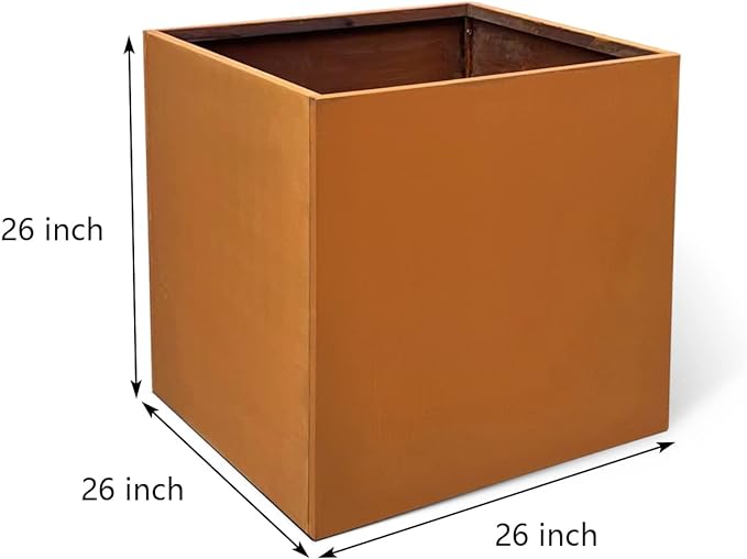 Corten Steel Planter Box Metal Square Planters Steel Large Planter