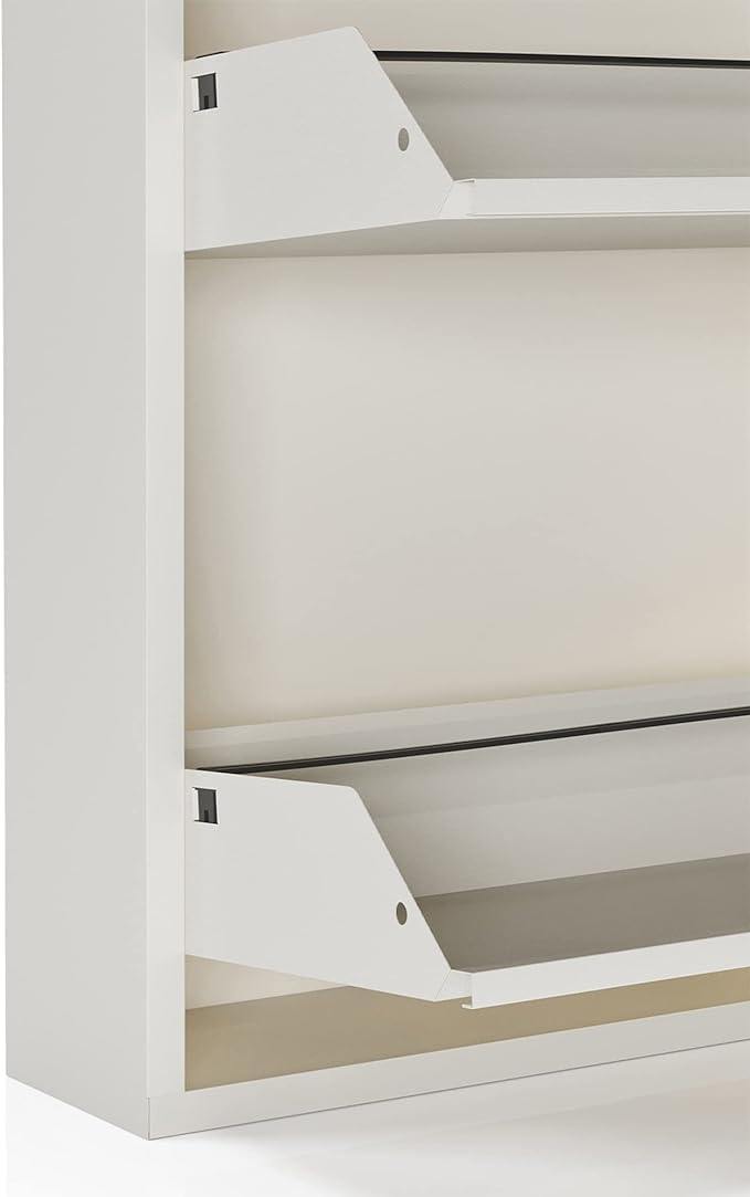 3 Tier Metal Shoe Cabinet with Cover, Durable Shoe Storage Organizer