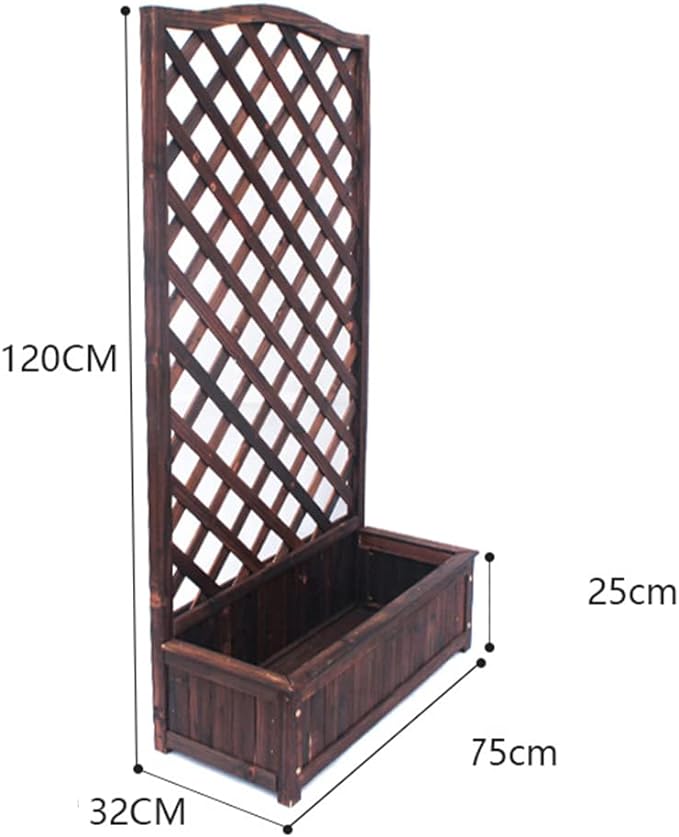 Outdoor Raised Garden Bed, with Drainage Holes Wood Flower Stand
