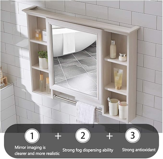 Bathroom Mirror Cabinet,Wall Mounted Medicine Cabinet with Shelf