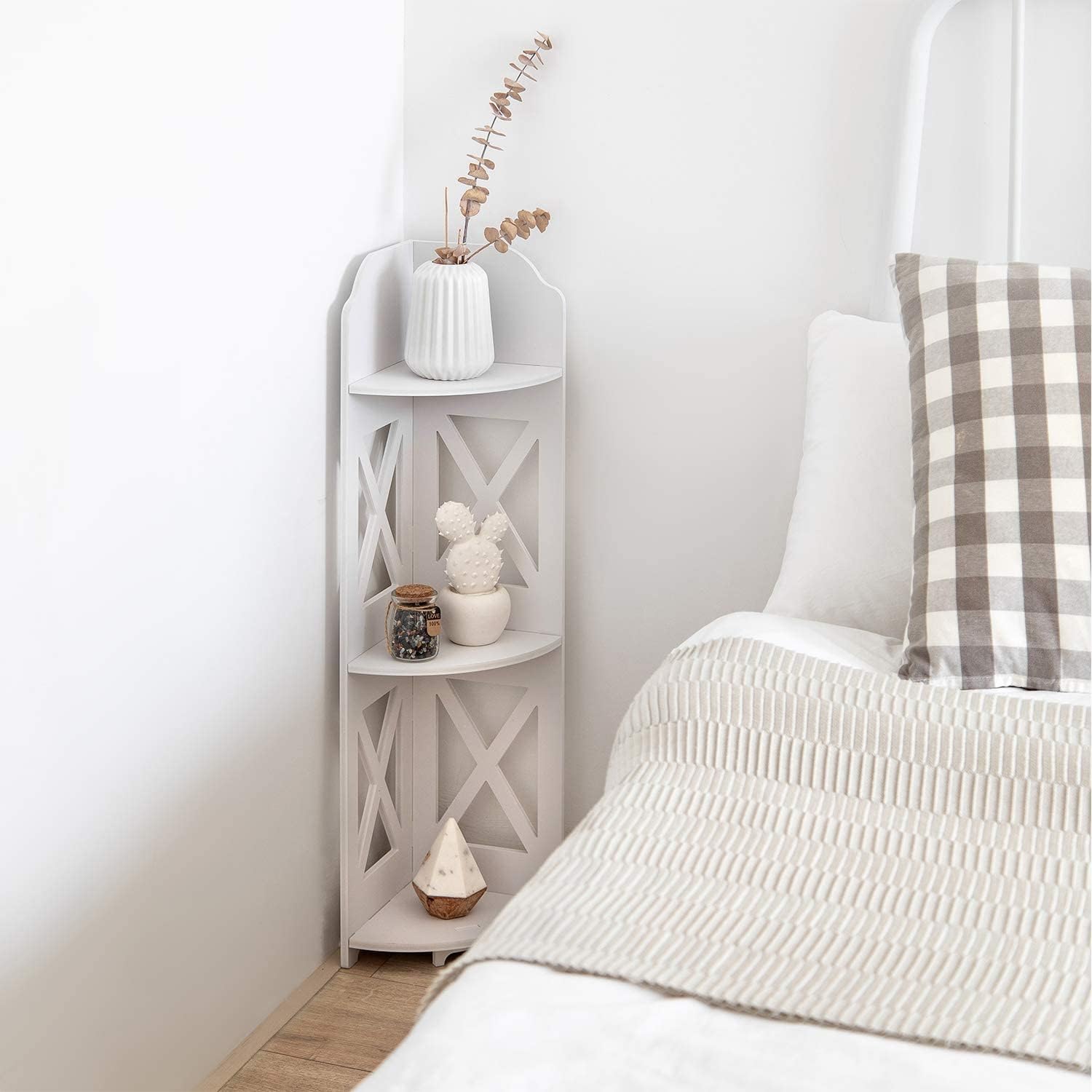 Corner Shelf Stand, Storage Organizer Great for Bathroom, Corner Shelf Perfect for Small Space