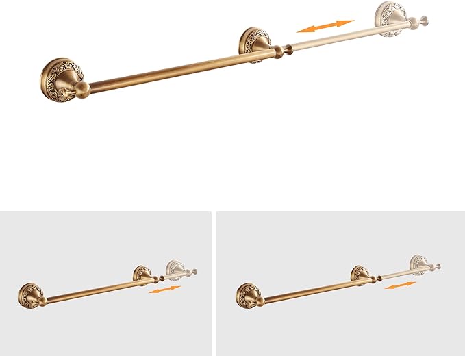 Antique Bronze Bathroom Hardware Set,Adjustable Towel Rack