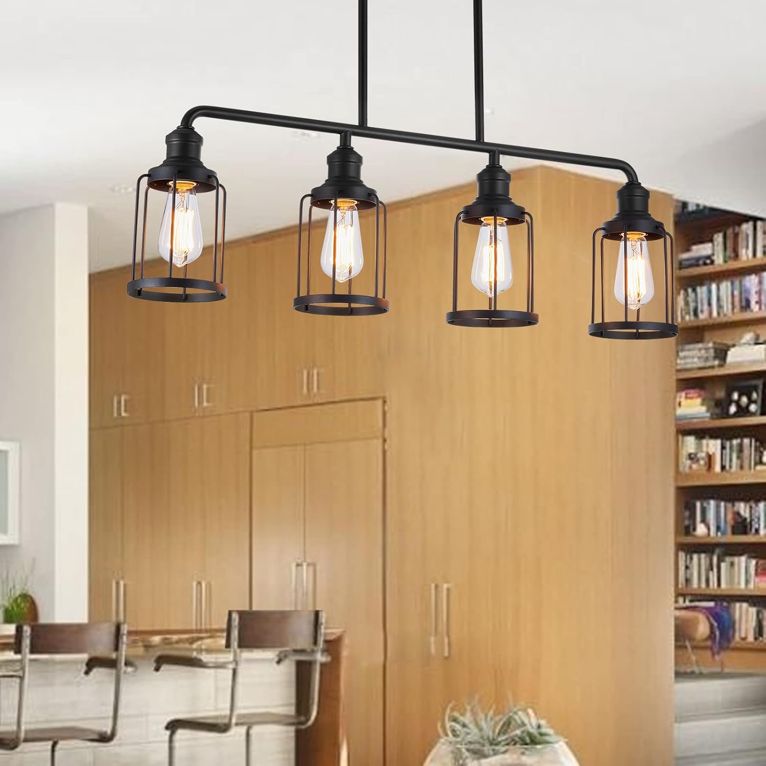 Kitchen Island Light,4-Light Dining Room Light Fixture