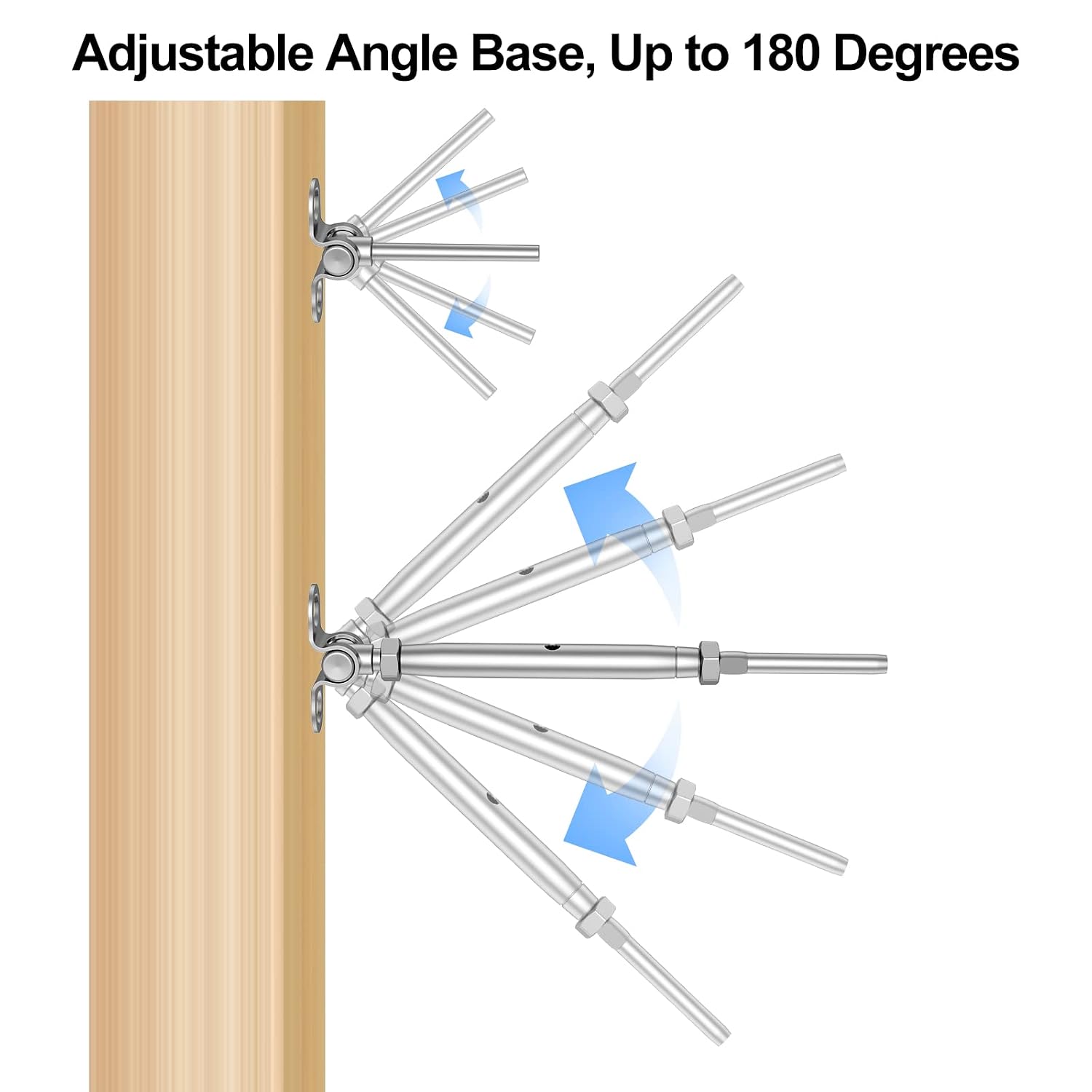 20 Pairs 1/8" Cable Railing Kit Swage Toggle Turnbuckle Hardware