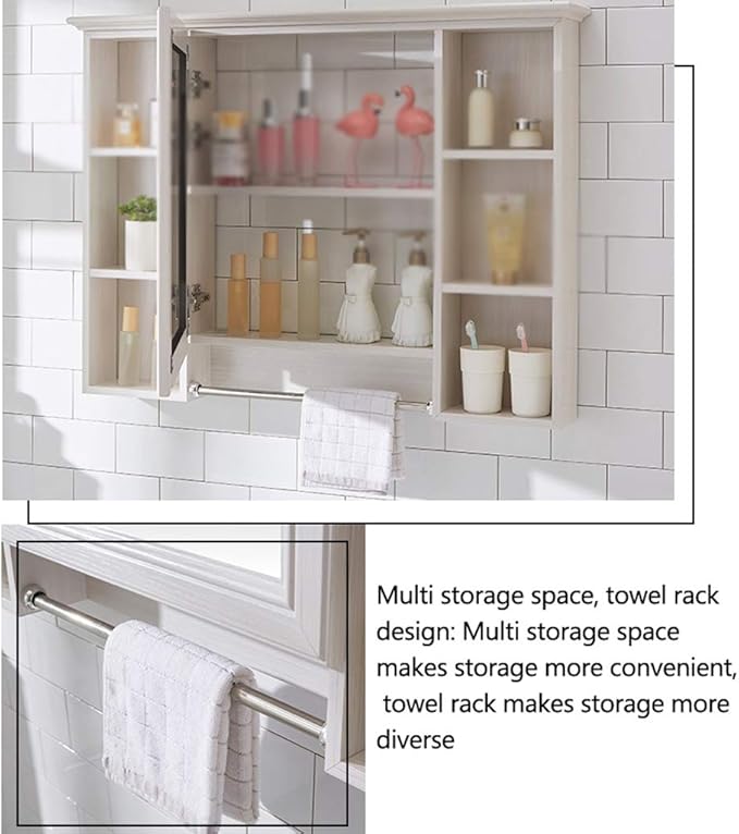 Bathroom Mirror Cabinet,Wall Mounted Medicine Cabinet with Shelf