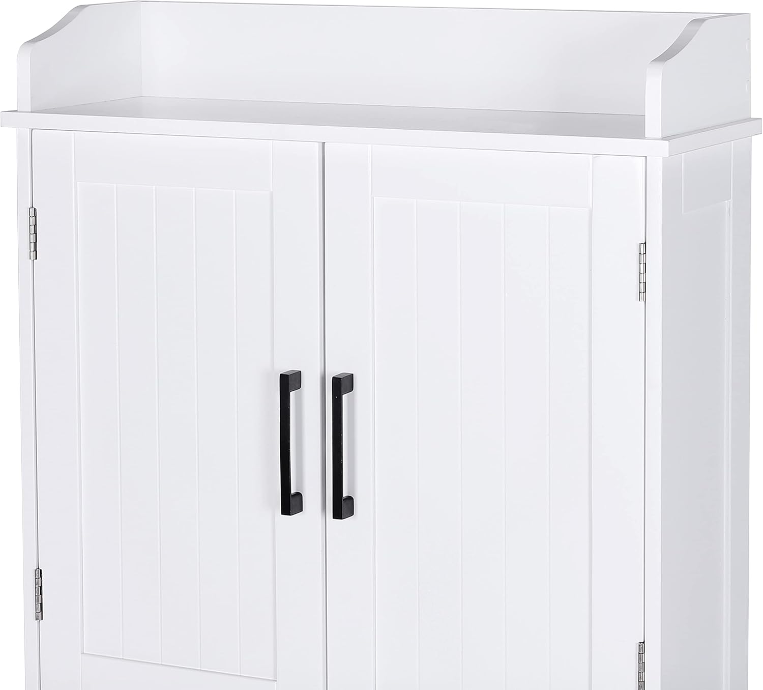 Bathroom Over-The-Toilet Storage Cabinet Organizer with Shelves and Doors, Small Freestanding Toilet Shelf