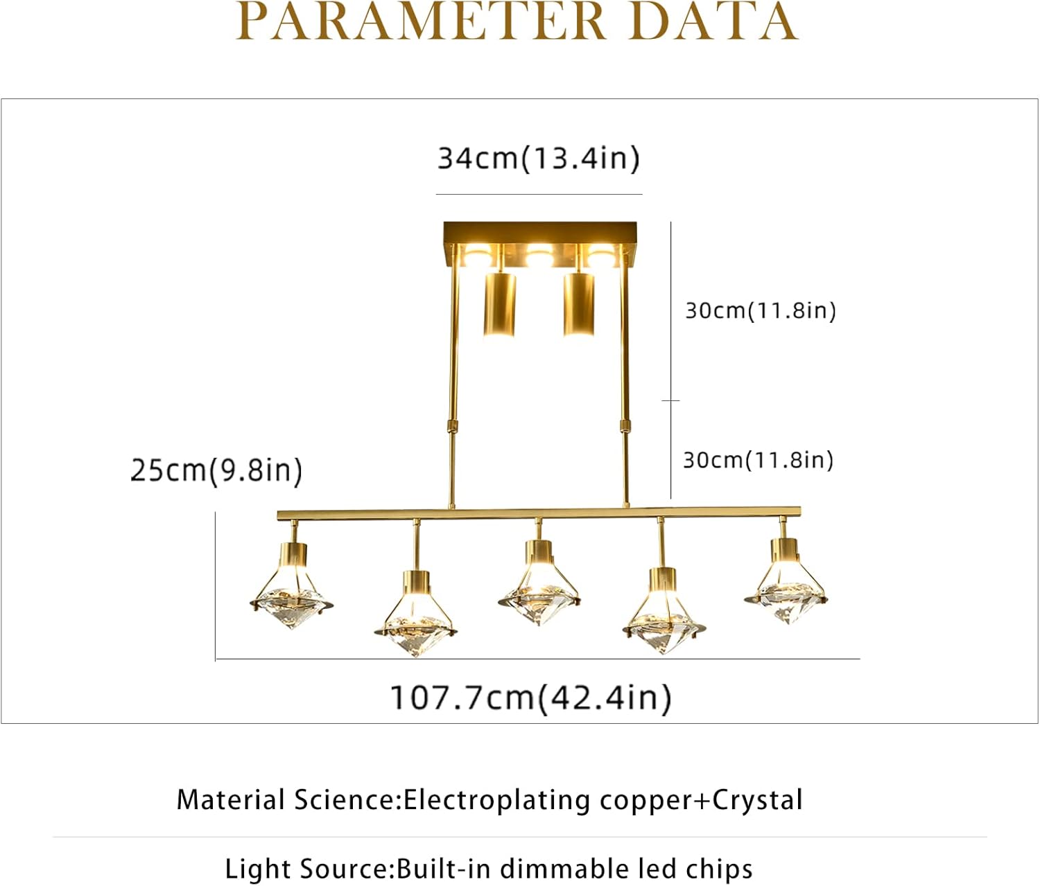 Dimmable Pendant Light with Remote