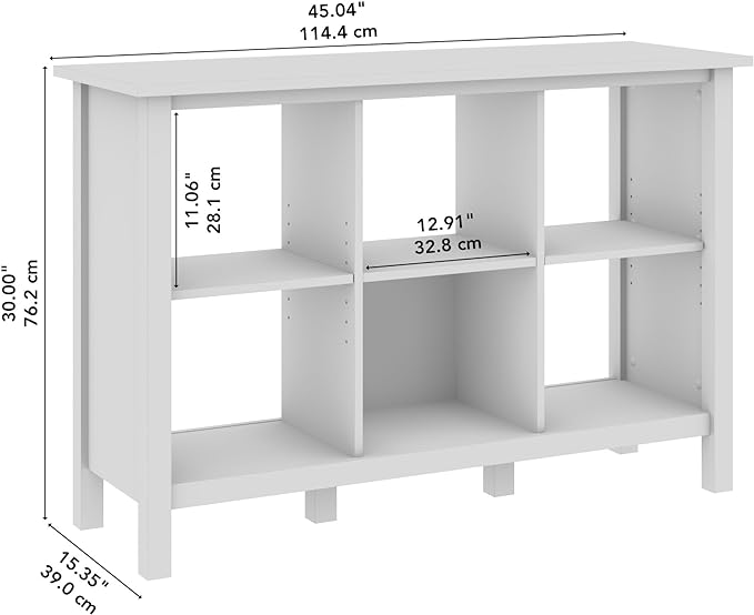 6 Cube Organizer in Pure White | Storage for Home Office Workspace