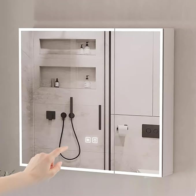 Mirror Medicine Cabinet Bathroom Mirror Cabinet with LED Lights