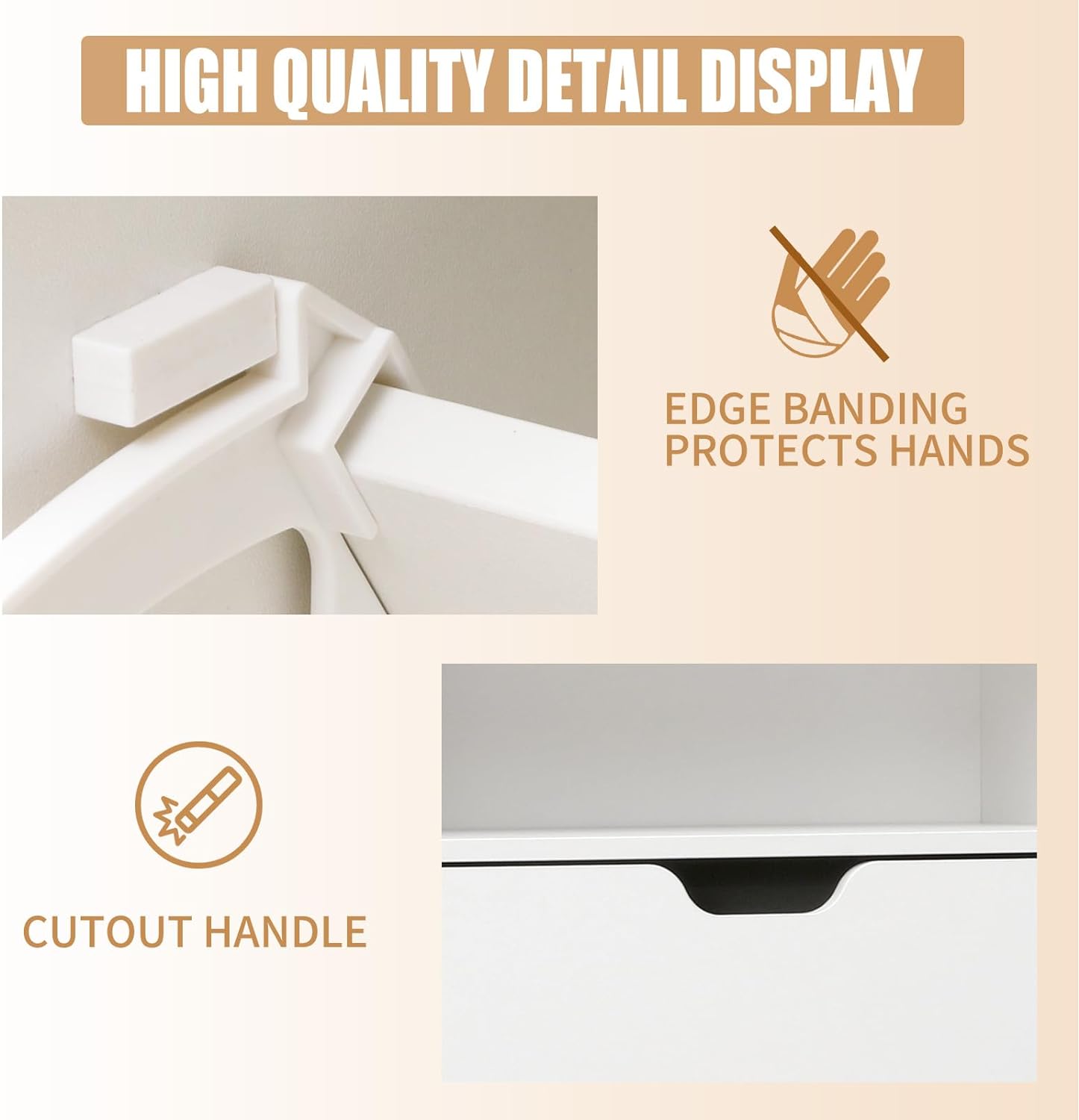 Shoe Cabinet with 2 Flip Drawers, White Freestanding Storage Rack