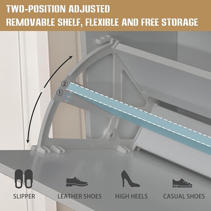 Free Standing Tipping Bucket Shoes Cabinets for Entryway