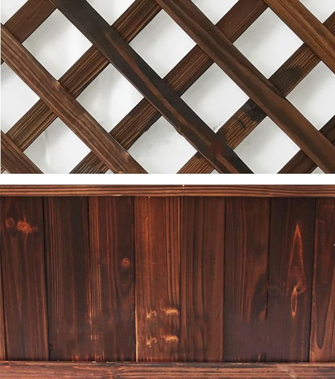 Outdoor Raised Garden Bed, with Drainage Holes Wood Flower Stand