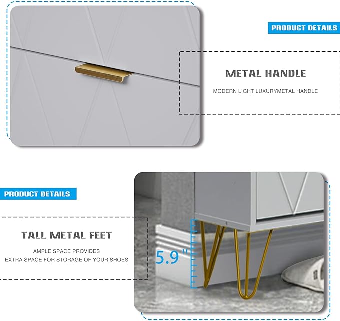 Free Standing Tipping Bucket Shoes Cabinets for Entryway