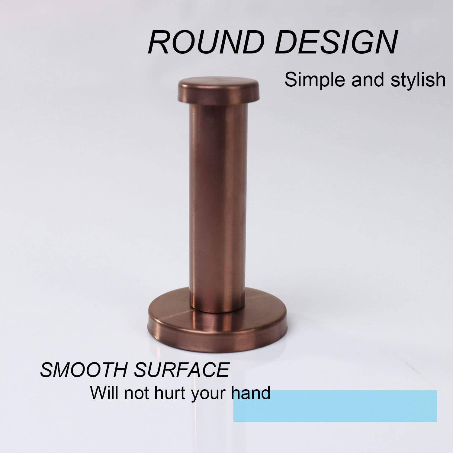 Bath Towel Hooks, 6 Pack Round Coat Hooks, Sturdy Wall Mounted Robe Hook, SUS 304 Stainless Steel Heavy Duty Clothes Hanger, Wall Towel Hooks for Bathroom Bedroom Kitchen (3 in, Bronze)