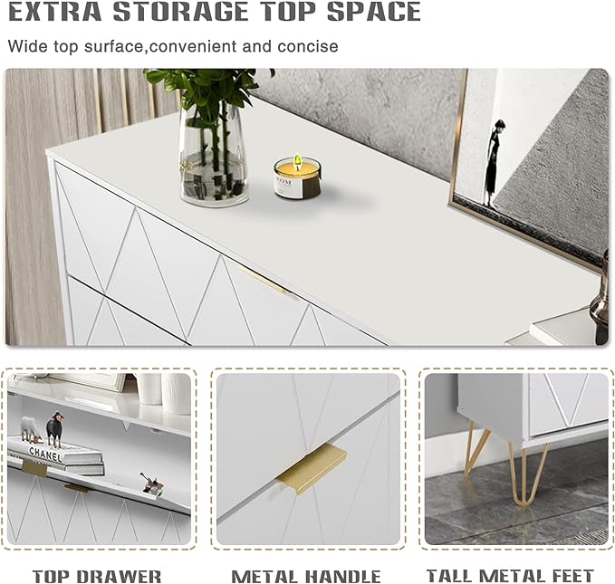 Shoes Storage Cabinet with 3 Flip Drawers and Storage Shelves