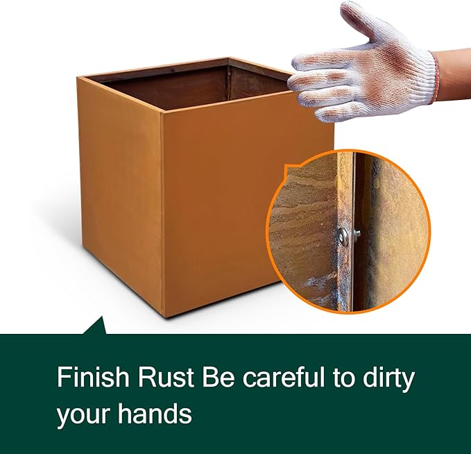 Corten Steel Planter Box Metal Square Planters Steel Large Planter