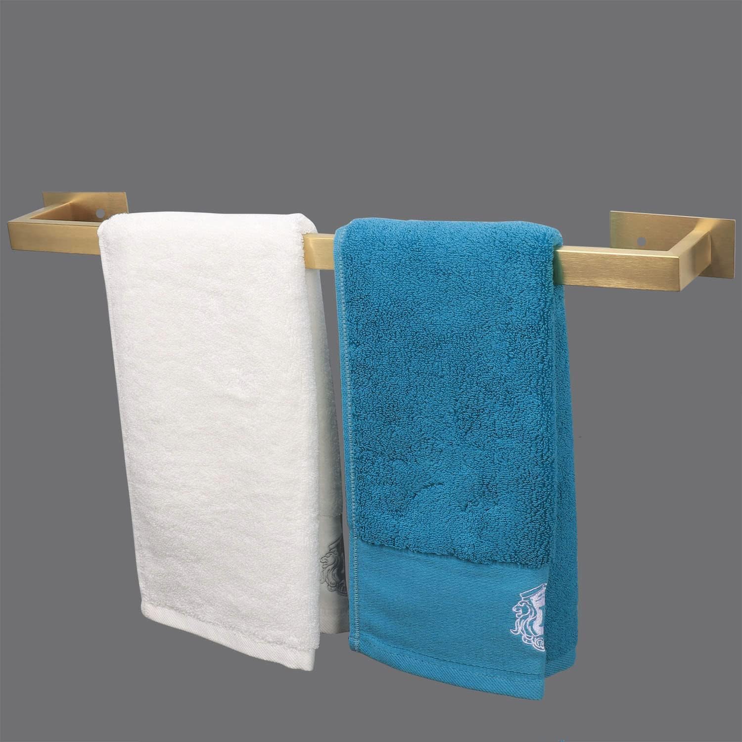 Bathroom Towel Bar Self Adhesive, No Drilling Towel Rack Easy to Install,Hand Towel Holder Made of Premium Stainless Steel Sticky on Hand Towel Hanger for Kitchen, Toilet.(24IN, Gold)