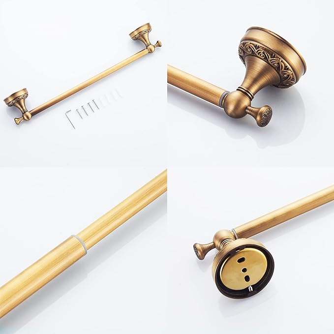 Antique Bronze Bathroom Hardware Set,Adjustable Towel Rack